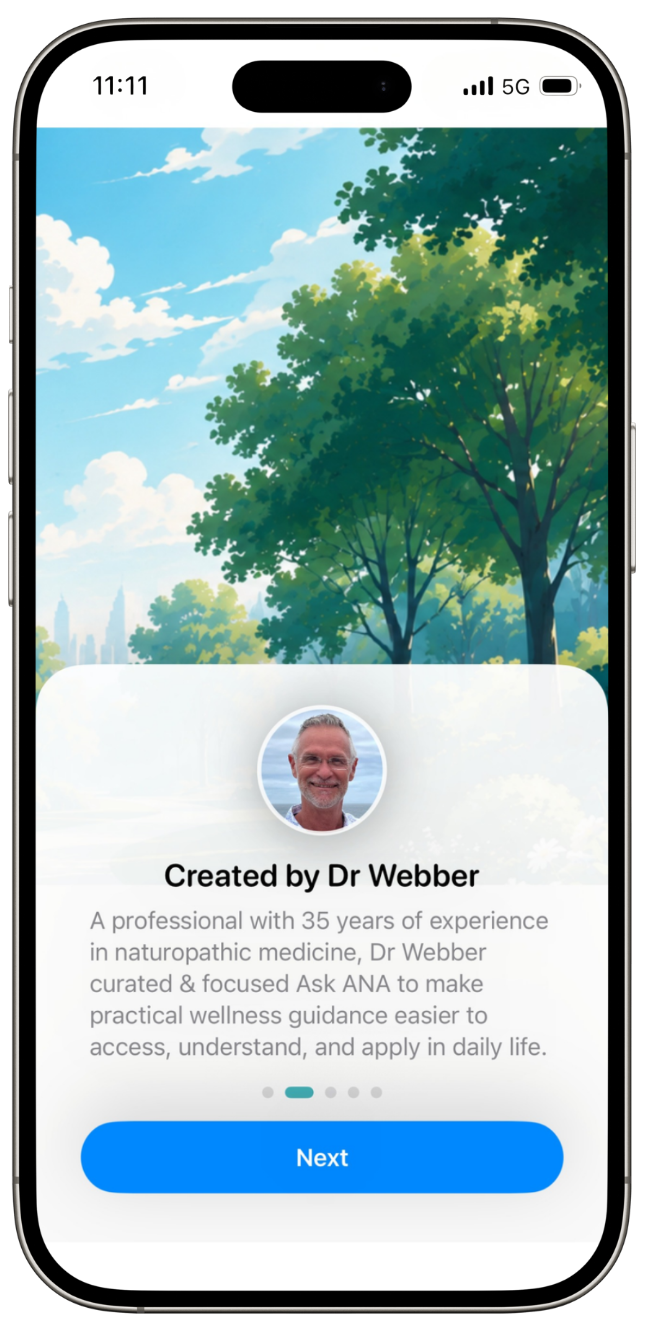 Discover screen on iPhone